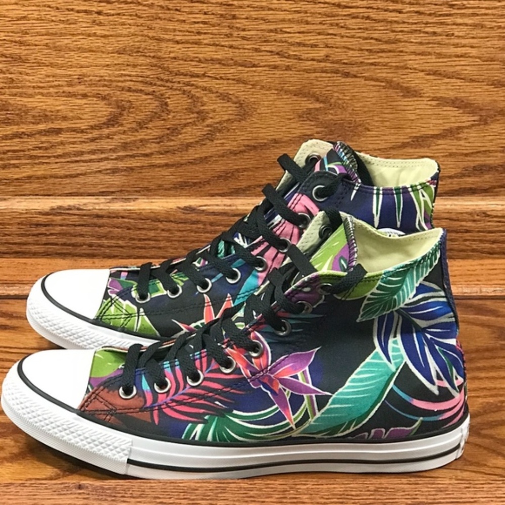 Converse Chuck Taylor All‎ Star Tropical Floral High Top Sneakers Size Women 13